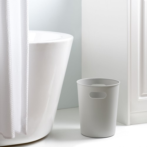 2.64 Gallon Wastebasket in Soft Silver Grey for Bathroom, Bedroom or Office - Picture 5 of 7