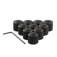 10pcs Brass Knob Volume Tone Control Knobs for Electric Guitar Screw Type Black