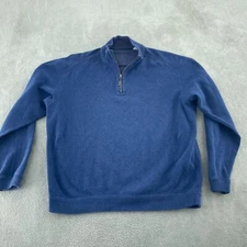 Tommy Bahama Mens Blue Half-Zip Pullover Sweater 4557