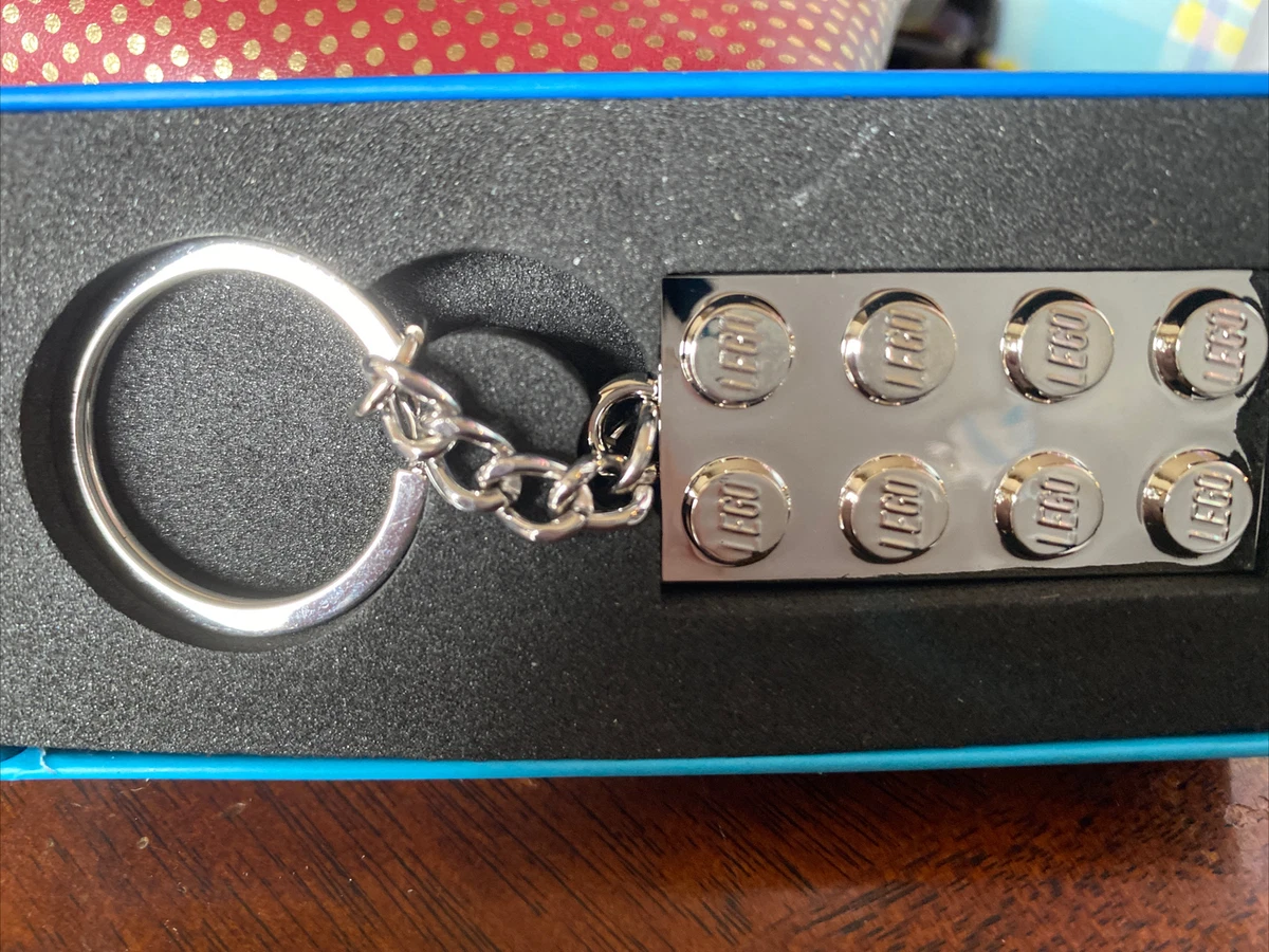 Lego VIP Keychain Metal Silver Brick Collectible Award Logo Key Chain NIB