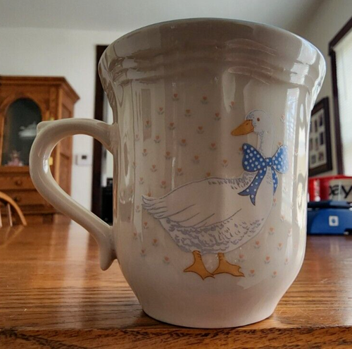 Aunt Rhody Cups (pairs) 8 oz. Stoneware #408 Brick Oven Blue White Pink Orange ! - Picture 4 of 14