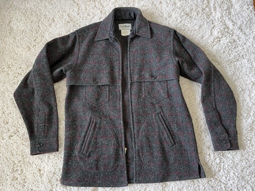 LL BEAN Wool Mackinaw Field Hunter Guide Coat Jacket USA Men’s Medium M Large L