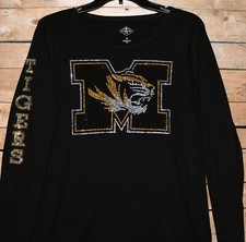 Missouri Tigers Rhinestone long sleeve Shirt XS S M L XL XXL 1X 2X 3X4X5X Mizzou
