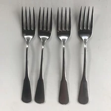 Set of FOUR Colonial Boston Minuteman Stainless Steel Salad Forks SSS By Oneida