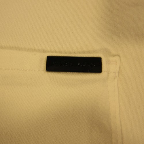 Woman's nwot White House Black Market Sz 0 Noir Slim Crop Embroidered Jean White - Picture 16 of 22