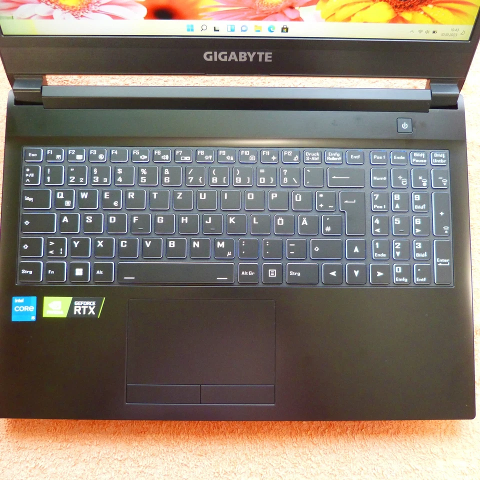 GigaByte G5 KD 15Zoll 144Hz  GAMING RTX l 64GB RAM  1TB SSD Windows 11 HEXA i5 - Bild 3 von 4