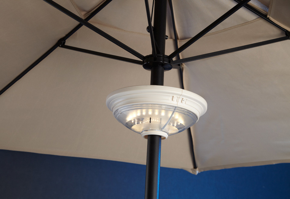 Sharper Image Rechargeable Super-Bright 24-LED Patio Umbrella Light | eBay