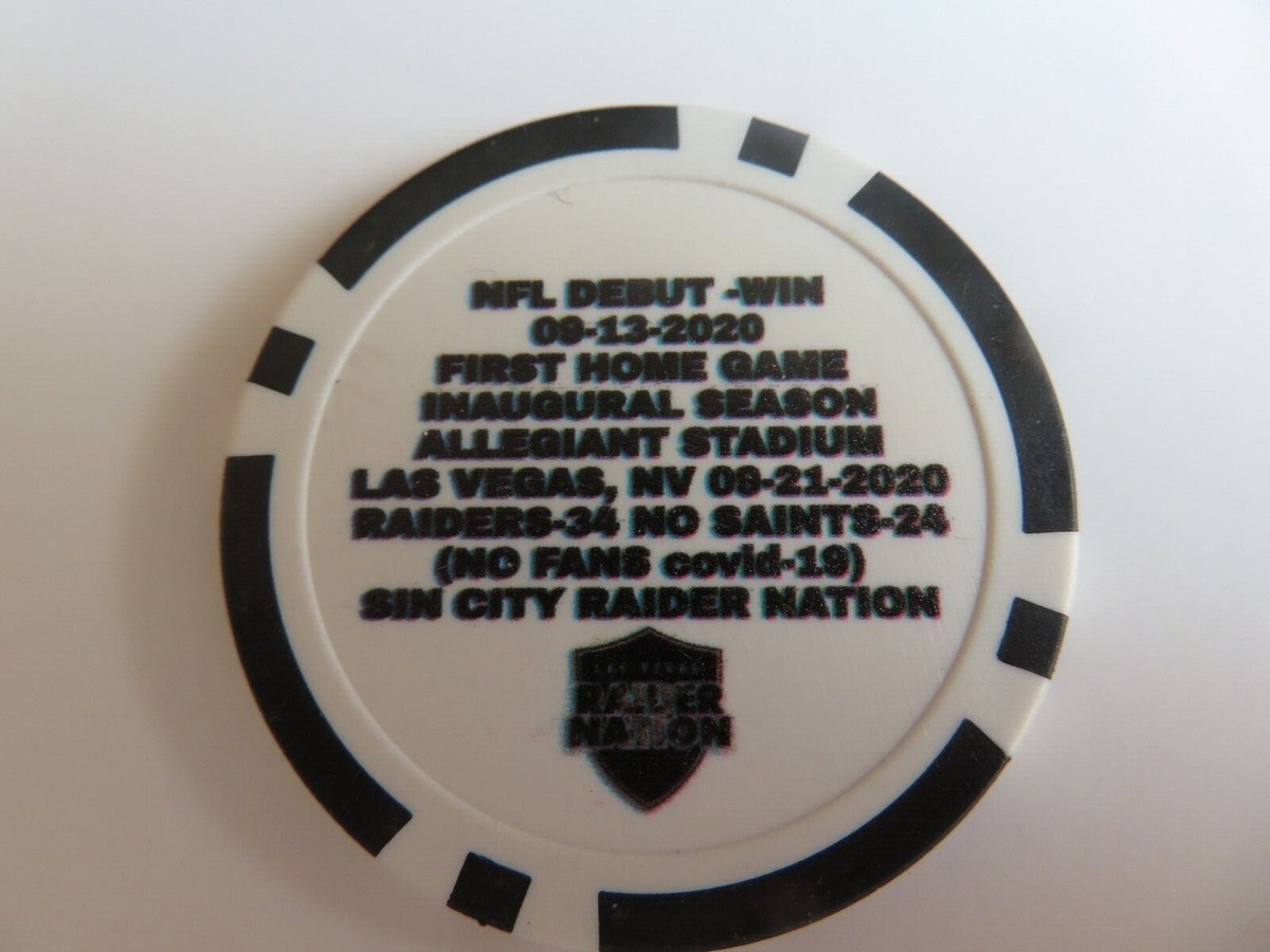 Las Vegas Raiders 2020 Poker Chips – Lot Of 2 – "Raider Nation" & "Raider Till I Die"