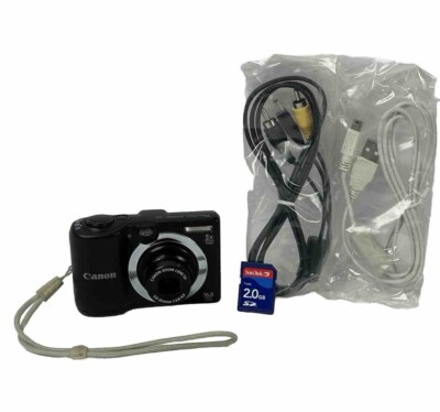 Canon PowerShot A1400 HD Digital Camera Bundle w 2 GB SD 16.0MP Tested Excellent