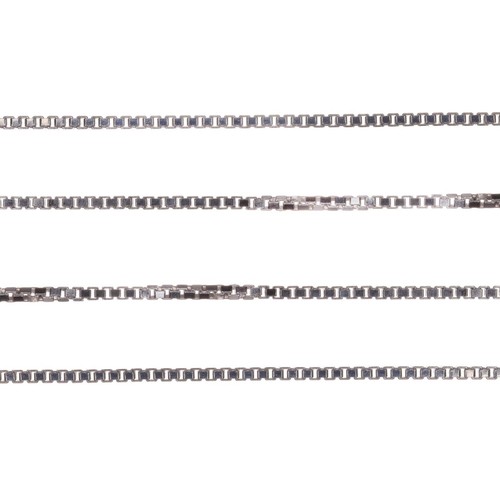 Sterling Silver Box Anklet Ankle Chain Stamped Italian 925 - 9.5inch - 1mm - Imagen 3 de 16