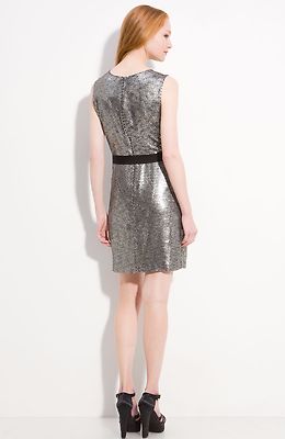 DKNY Zinc Silver Sequin Fitted Sleeveless Elegant Cocktail Dress. NWT Sz.4 | eBay DKNY Zinc Silver Sequin Fitted Sleeveless Elegant Cocktail Dress. NWT Sz.4 | eBay
