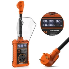 RV Surge Protector 30 Amp 14000 Joules Temperature Shutoff 6-in-1 Smart Display