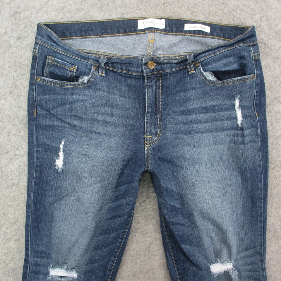 Pantalones de mezclilla para mujer Jessica Simpson 32 azules lavado medio para novia Foto 2 de 4