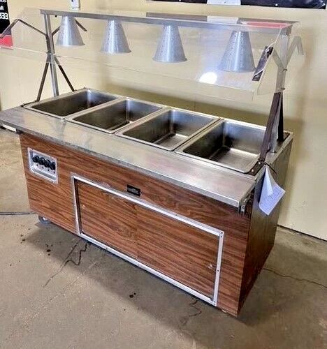 "VOLLRATH 38847-60" 120V 4 PAN BUFFET, 4 LUCES CON PROTECTOR ESTORNUDO DOBLE CARA Foto 4 de 4