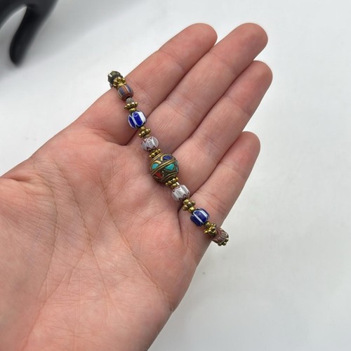Vintage Nepal African Bracelet Artisan Beads Tibet Colorful Jewelry - Picture 6 of 8