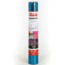 Siser® Holographic Heat Transfer Vinyl: Aqua, 11.8 x 36 inches