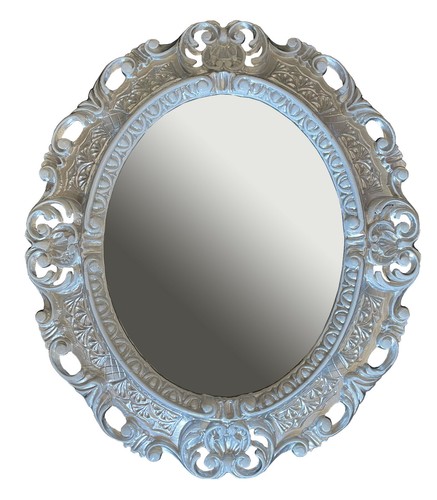 Wandspiegel Spiegel WEIß SILBER OVAL 45x38 BAROCK Antik REPRO Vintage 345 12* - Picture 144 of 153