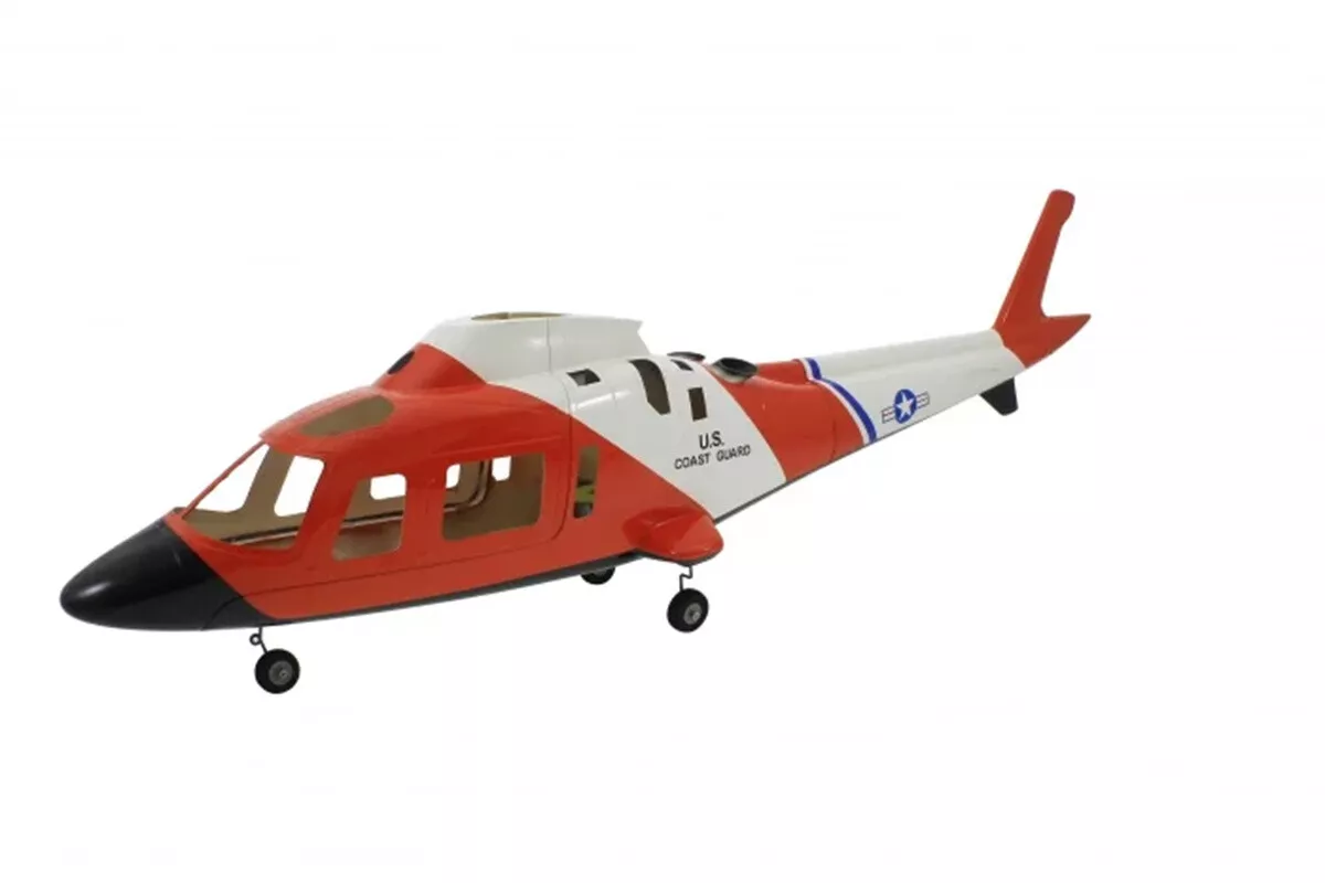 600 A 109 Coast Guard RC Helicopter Fuselage 600 Size with Metal