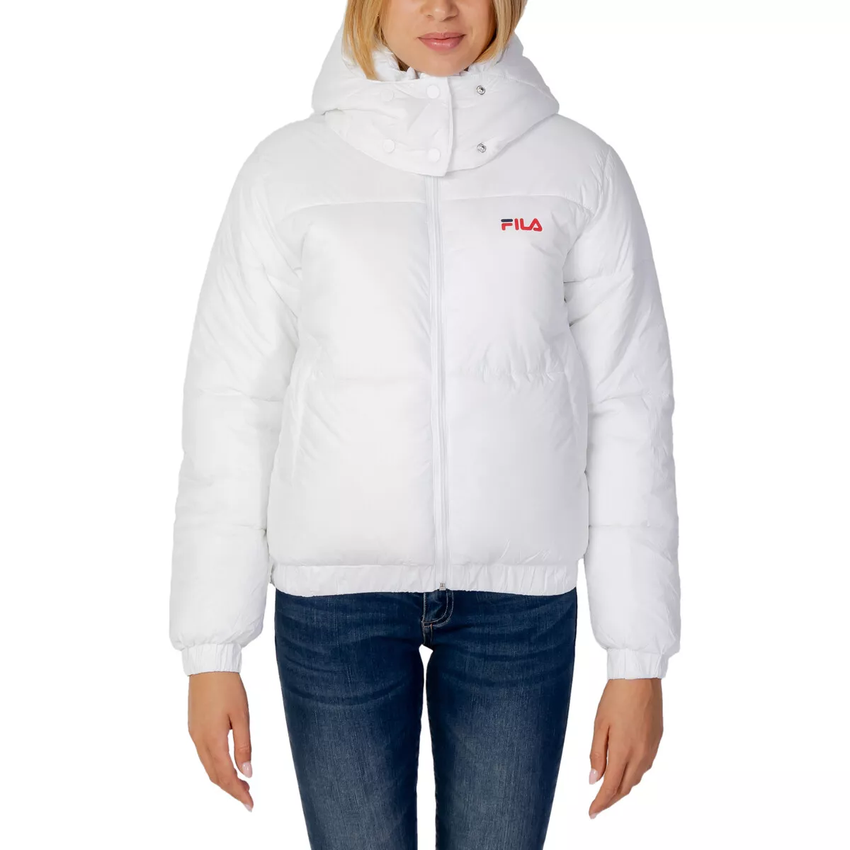 WOMEN S BENDER CROPPED PADDED BUFFER JACKET ROW DUVET FAW0259 WHITE