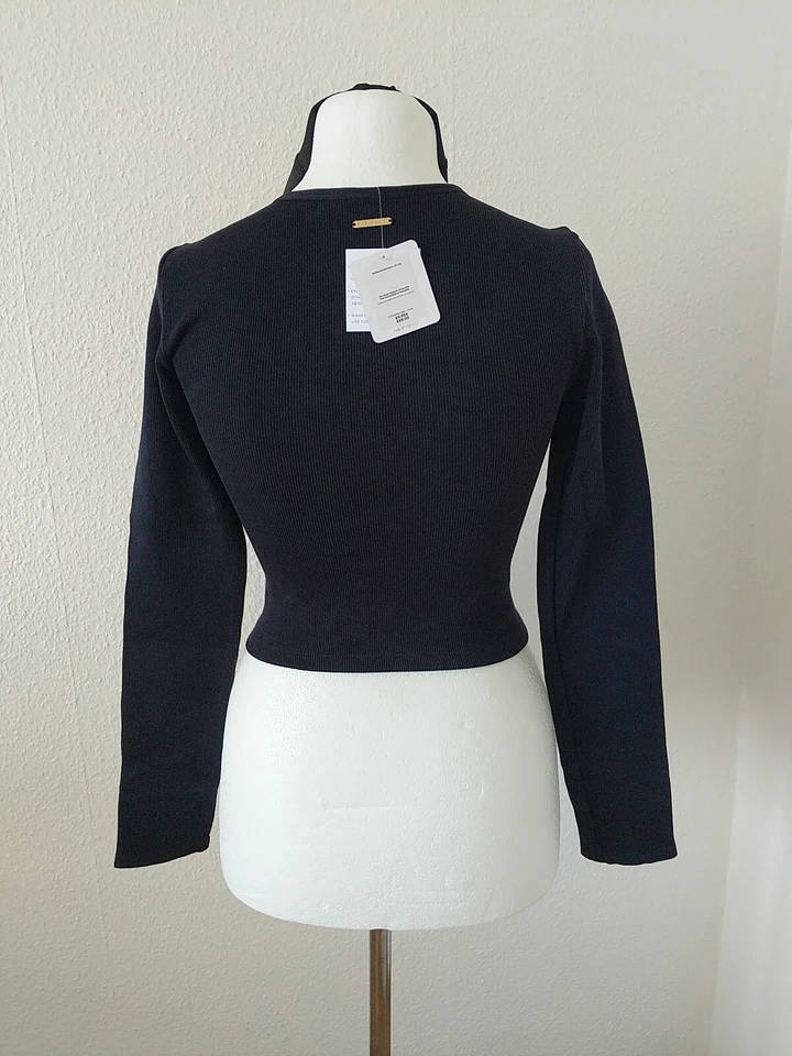 Fabletics Damen Pullover Oberteil sexy bauchfrei schwarz Größe M - Bild 4 von 4