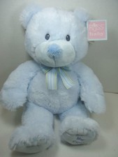 Russ Baby Blue Teddy Bear Plush My First Teddy 16" 25914 NWT Striped Bow