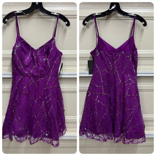 Vestido Patinador CITY STUDIOS Junior Lentejuelas Malla Brillante Talla 1/2 Púrpura - Imagen 2 de 13