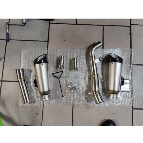 Deslizante para sistema de escape Kawasaki Z1000 2007-2009 puntas silenciador tubo de enlace medio - Imagen 4 de 12
