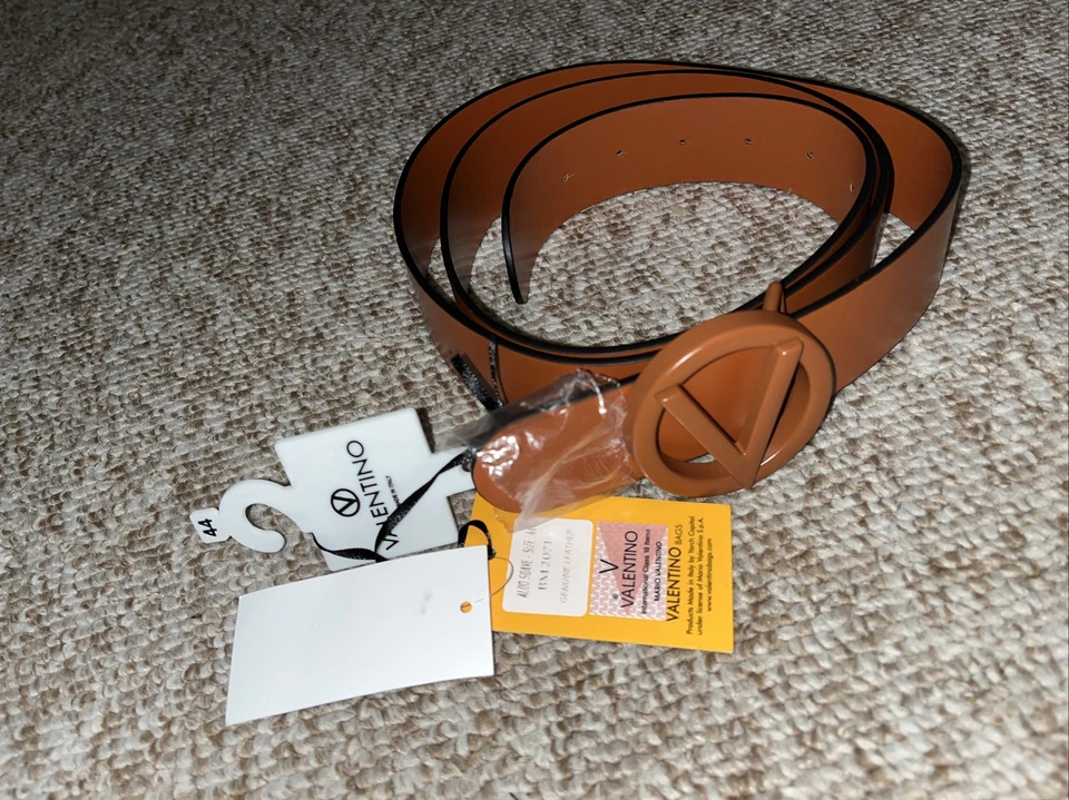 Mario Valentino Tonal V Logo Genuine Leather Size 44. 921 BM2071STN Cinnamon - Image 3 of 3