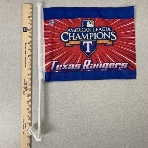 2x MLB 2010 Rico Texas Rangers 11" X 14" Window Mount 2-Sided Car Flag - Picture 6 of 11