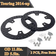 Enforcer 11.8" Front Brake Rotors Bolts For Harley Electra Glide FLHT FLHTC 09+