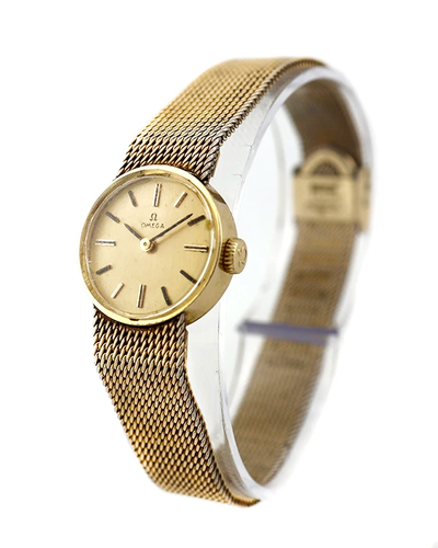 Orologio da polso vintage Omega donna manuale oro 14 carati pieno di cassa rossa (ricondizionato) - Foto 4 di 9