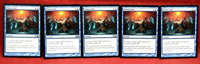 MTG Mono Blue Instant Mana Leak M11 Block five 5 Magic the Gathering