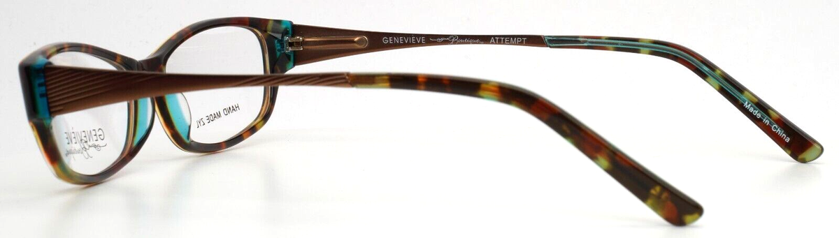 ?Genevieve Boutique Brown & Teal Attempt Eyeglasses w/Hardshell Case GENEVIEVE BOUTIQUE Attempt Brown Teal Womens Oval Eyeglasses  main image 2