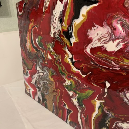 Original Acryl Gemälde auf Leinwand Größe 30x40 Pouring Fluid Abstrakt Wandbild - Bild 21 von 22