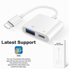 USB 3.0 to iPhone OTG Adapter Cable IOS16 For All 8 pin iPad Air iPhone Camera