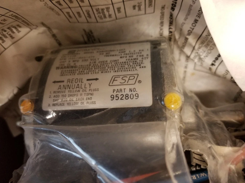 Вентилятор двигателя FSP AC 952809 Universal Electric Co. НОВЫЙ в открытой коробке - Изображение 4 из 4