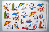 Peanuts Gang - Summer - (large Sheet) - Scrapbooking Stickers Nwop B5 Peanuts Gang - Summer - (large Sheet) - Scrapbooking Stickers Nwop B5