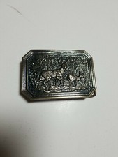 VTG 1978 BIG BUCK DEER BELT BUCKLE Chicago WYOMING STUDIOS bronze