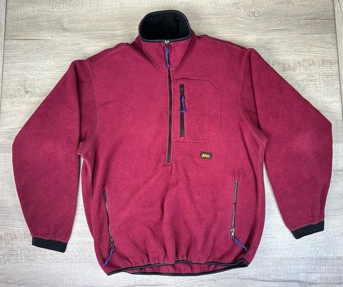 Vintage REI Fleece Jacket VTG 80s 90s 1/2 Zip Sweatshirt Made USA Mens XL - Bild 6 von 24