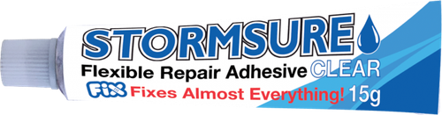 STORMSURE 15G FLEXIBLE REPAIR ADHESIVE GLUE CLEAR FIX RIPS AND HOLES FAST UK - Imagen 2 de 6