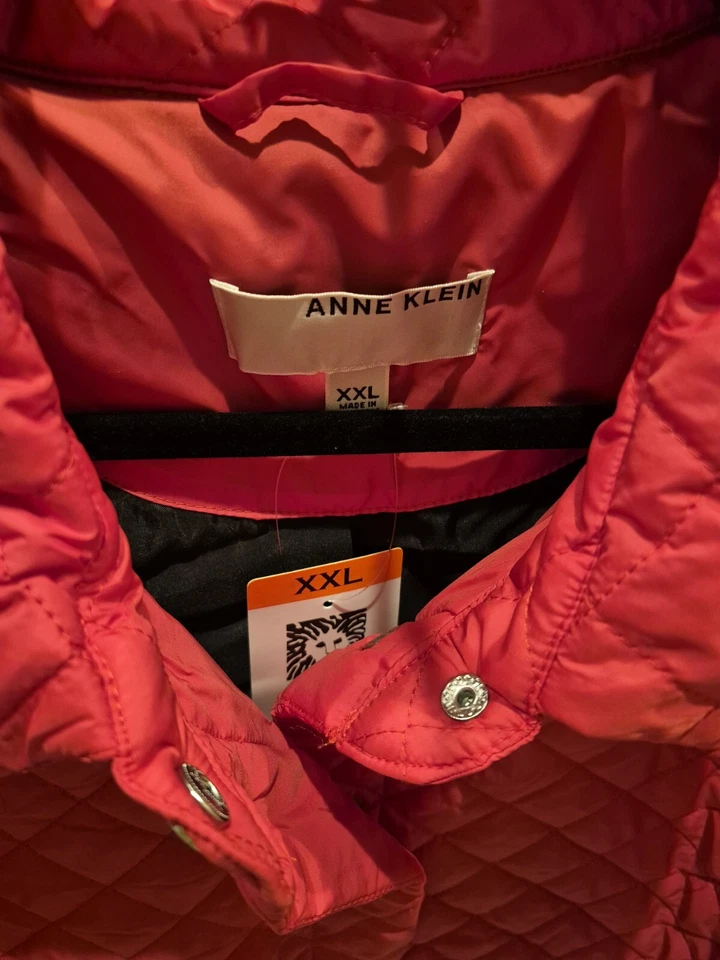 Anne Klein Quilted Red Coat Size XXL - Image 4 of 4