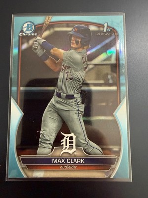 Max Clark 2023 Bowman Draft Chrome 1st Rookie Sky Blue Refractor #BDC-76 RC