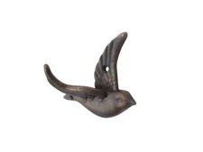 Handcrafted Nautical Decor Copper Cast Iron Flying Bird Metal Wall Hook 5.5"