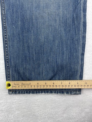 Hudson Jeans Mens 40 Blue Wilde Relax Straight Fit Button Fly Pant Designer Logo - Picture 9 of 17