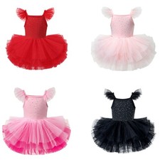 Girls Ballet Performance Leotard Toddler Dress Dance Class Outfit Costume For