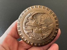Antique Vintage - ILLINOIS STATE CAPITAL - Eagle Bronze Door Knob Handle