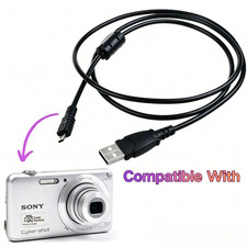 USB Camera Battery Charger Data SYNC Cable Cord For Sony Cybershot DSC W710 B/S