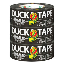 Duck Brand Max Strength Duct Tape: 1.88 in. x 35 yds. Black  3 Rolls 