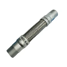 STAINLESS STEEL BRAIDED HOSE WITH THREADED NIPPLES 7" X 3/4" F251-254