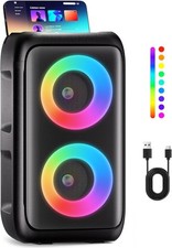 Bluetooth Speaker, Portable Party Speaker with Colorful Lights, Wireless Speaker